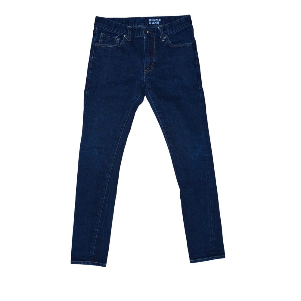 Uniqlo Mens Jeans Classic Skinny Fit Indigo Blue Cotton Urban Denim Size 30